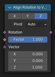 对齐旋转至矢量节点。