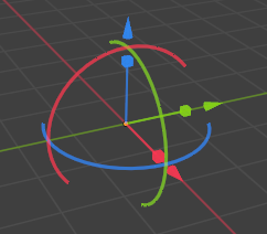 在视口中的操控器。