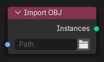 导入 OBJ 节点。