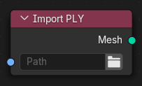导入 PLY 节点。