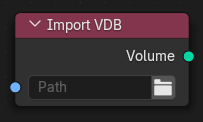 导入 VDB 节点。